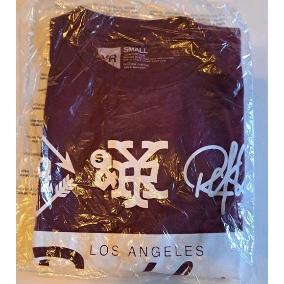 PacSun Young & Reckless Burgundy Red Graphic T-shirt 100% Cotton Sz Small NWT - Picture 3 of 6